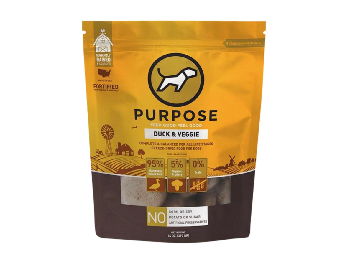 Purpose-單一蛋白鴨肉凍乾塊 (犬用)