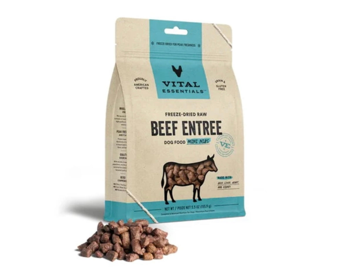 Vital Essentials-凍乾肉粒牛肉配方主食糧 (犬用)