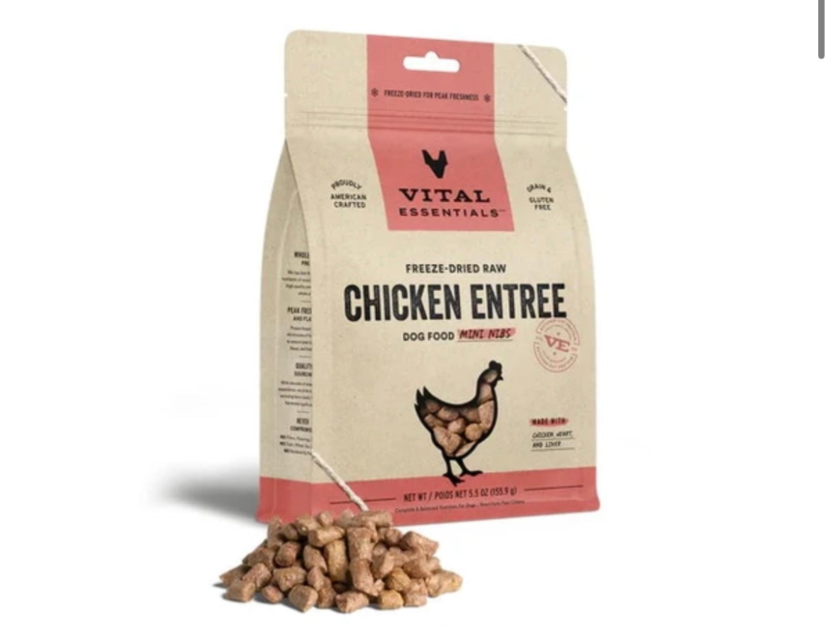 Vital Essentials-凍乾肉粒雞肉配方主食糧 (犬用)