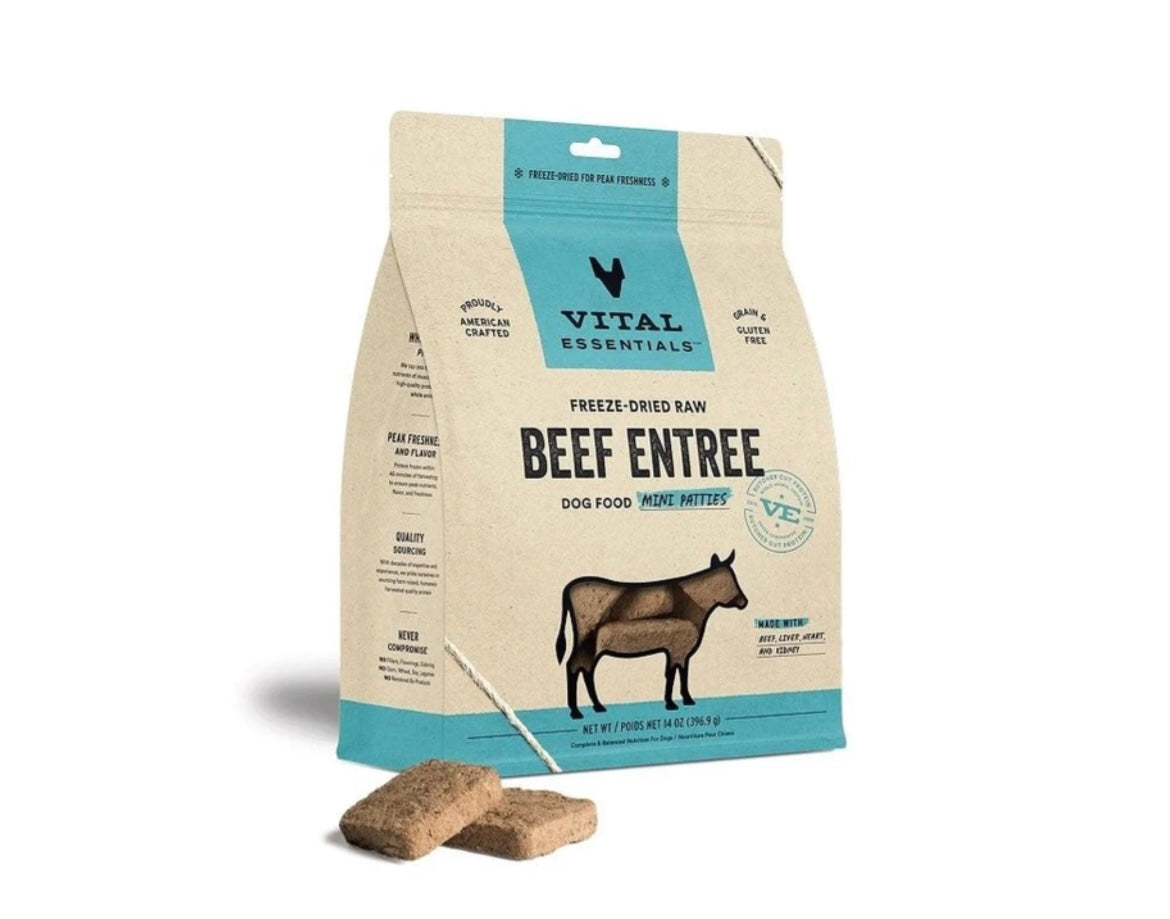 Vital Essentials-凍乾肉餅牛肉配方主食糧 (犬用)