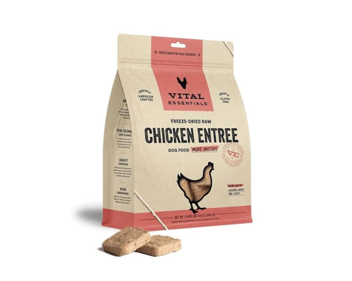 Vital Essentials-凍乾肉餅雞肉配方主食糧 (犬用)