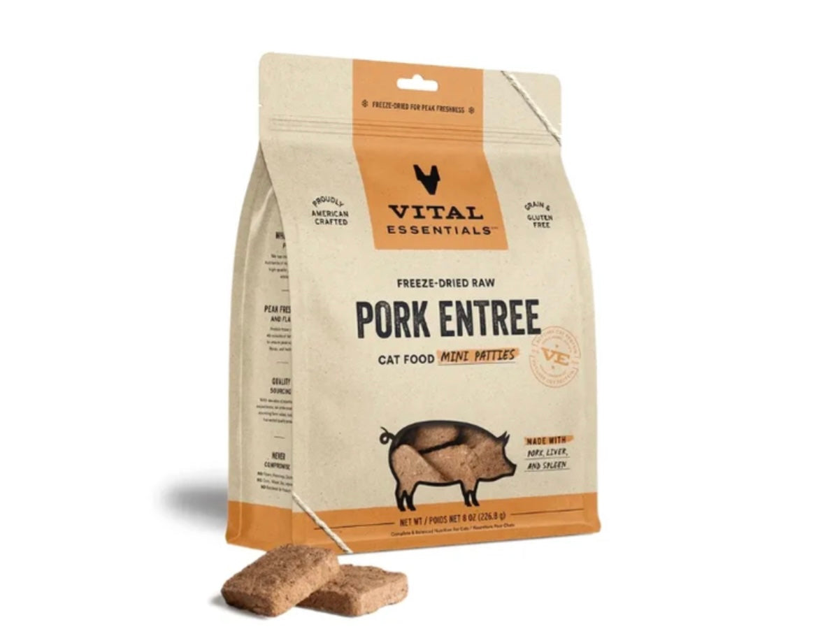 Vital Essentials-凍乾肉餅豬肉配方主食糧 (貓用)